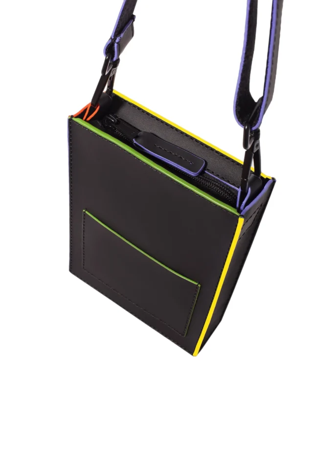 M.hip Versatility Bag XS vertical Purple/Orange, leather bag product photo 2